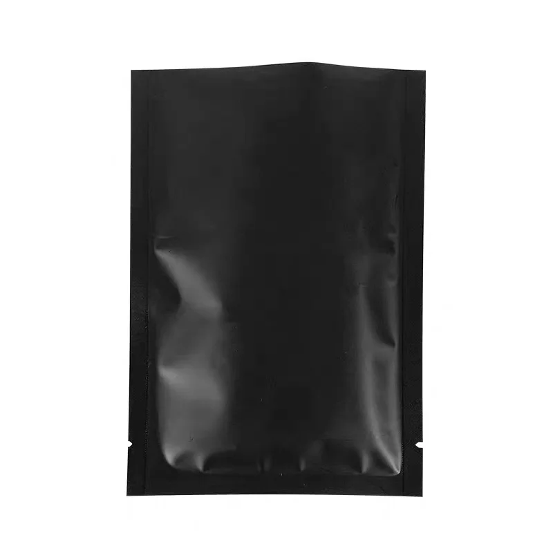 

6 ✖️9cm 200pcs aluminum foil Three side seal Black open top packaging bag mini pack bag for powder grocery