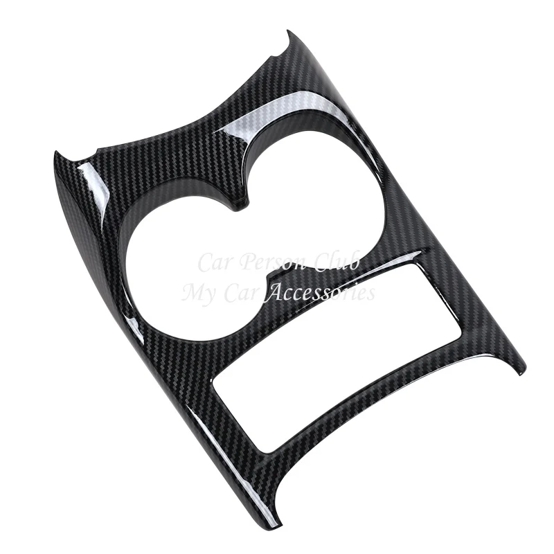 For Nissan Qashqai J11 2016-2021 Car Gear Box Shift Panel Cover Water Cup Holder Trims Car Styling ABS Carbon Fiber Accessories