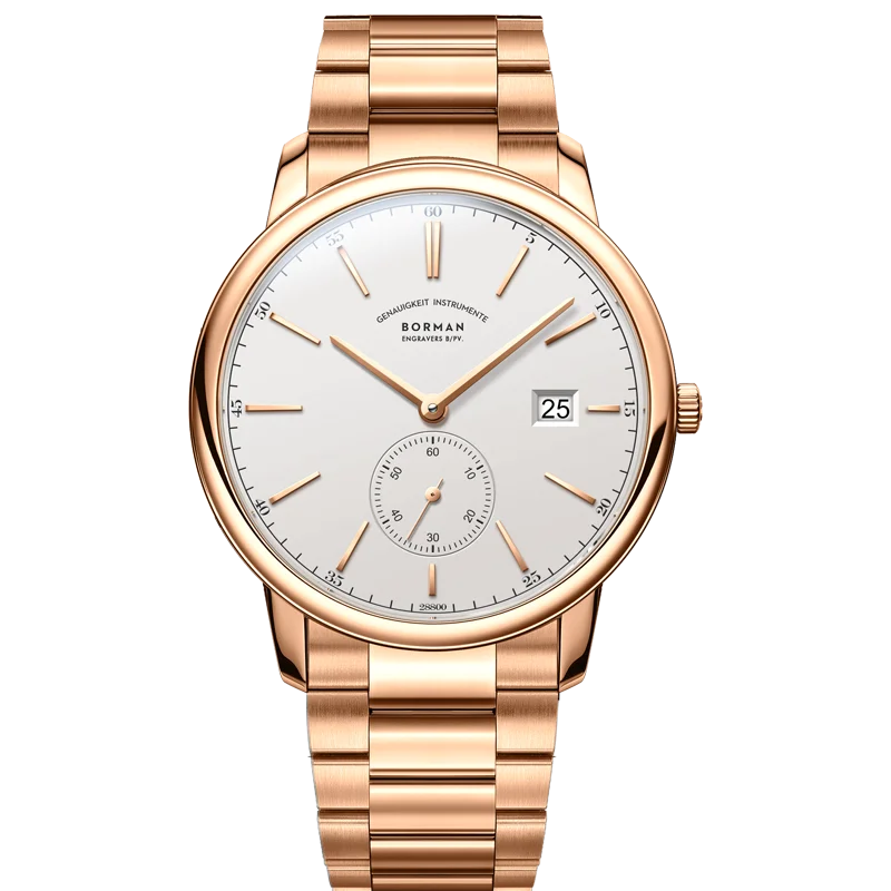 BORMAN Men Clock Top Brand Luxury Rose Golden Stainless Steel Waterproof 50M Mens Watch Mechanical Automatic Business Watches