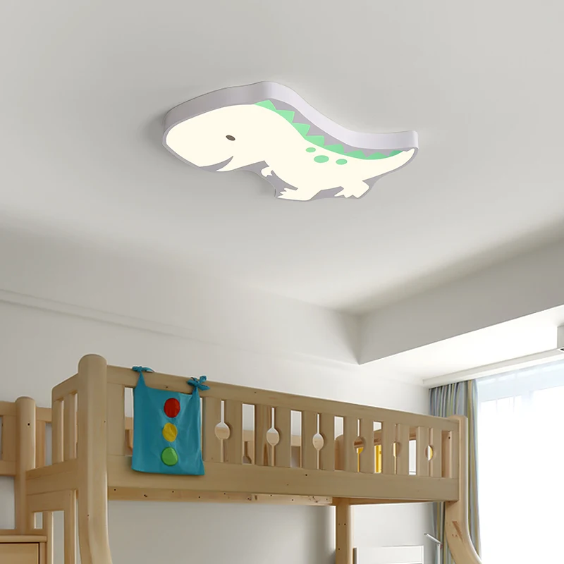 Imagem -02 - Lustre de Led com Dinossauro Moderno para Decoração de Casa Luminária Criativa Montada no Teto para Quarto das Crianças