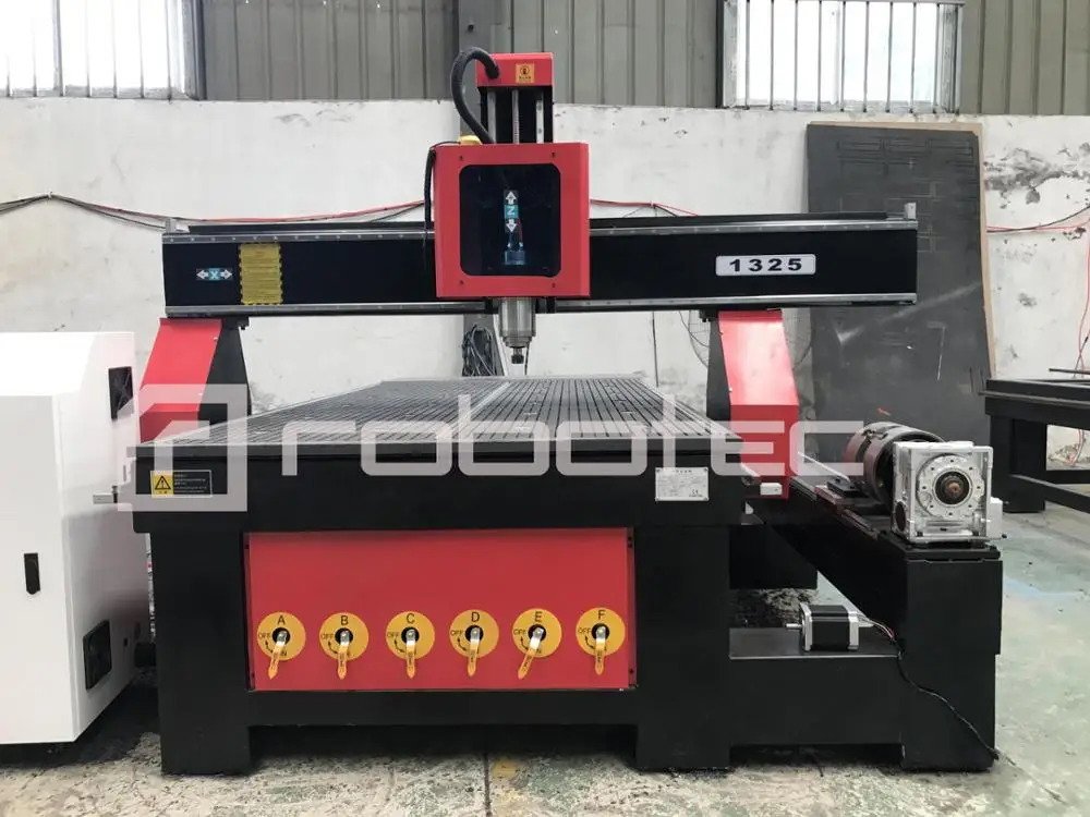 ROBOTEC CNC Wood Milling Machine 1325 Bedroom Doors Making Machinery Equipment for Small Business/Wood CNC Router with CE 4 Axis