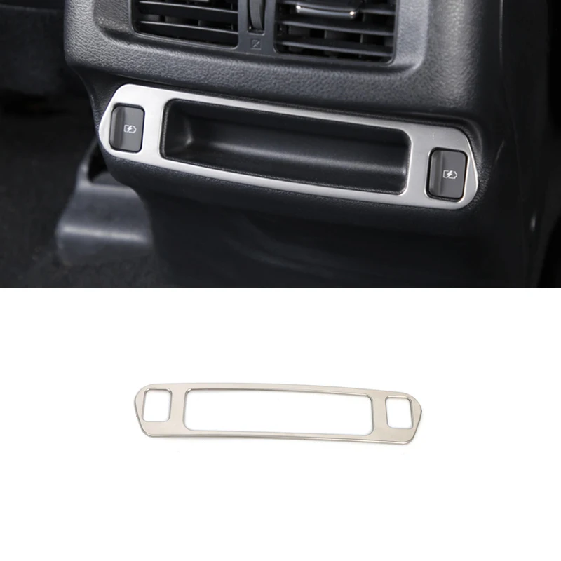 

For Nissan Navara 2017 2018 2019 2020 Stainless Silvery Car rear Charging USB interface frame Cover Trim Car Styling accessories