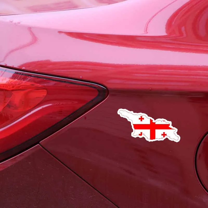 FUYOOHI Boutique Decals Exterior Accessories Creative Car Styling Georgia Flag Map StickerS Motorcycle Car Stickers
