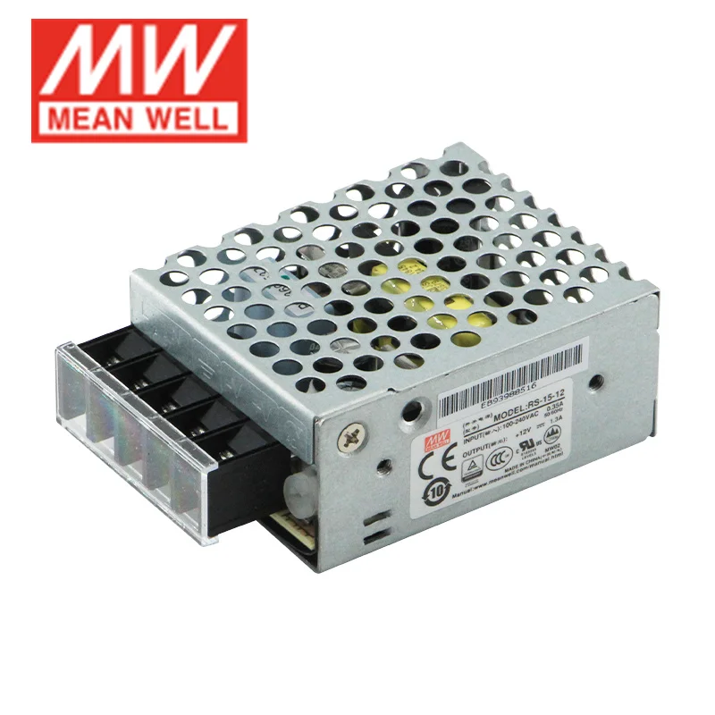 

MEAN WELL RS RS-15 RS-25 RS-35 RS-50 Series 5V 12V 15V 24V 36V 48V Single Output Switching Power Supply