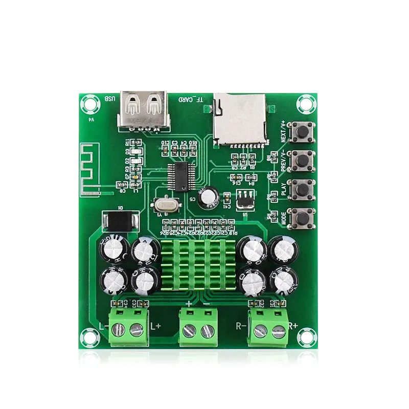 UNISIAN TPA3116D2 Audio Versterker Board TPA3116 2.0 Kanaals Eindversterker module Ondersteuning Bluetooth 5.0 USB disk TF card Speler