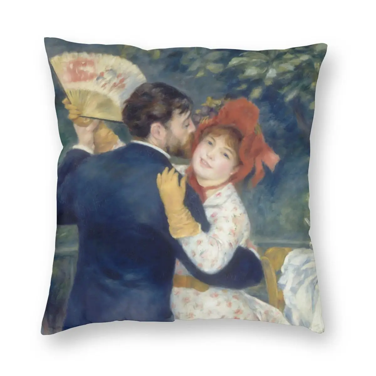 Dance In The Country By Pierre Auguste Renoir Pillow Cover Home Decorative Art Artist Paintings Cushions Throw Pillow for Car