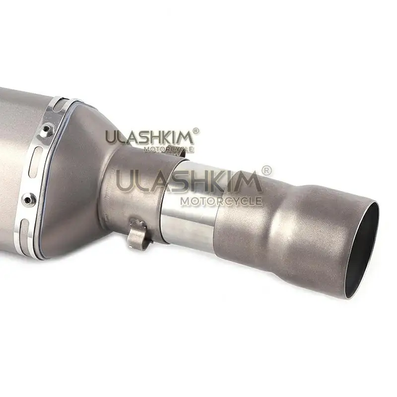 universal Motorcycle exhaust pie Convertor Adapter Steel Motorcycle Exhaust Connector Connecting Link Down Pipes Q image 2
