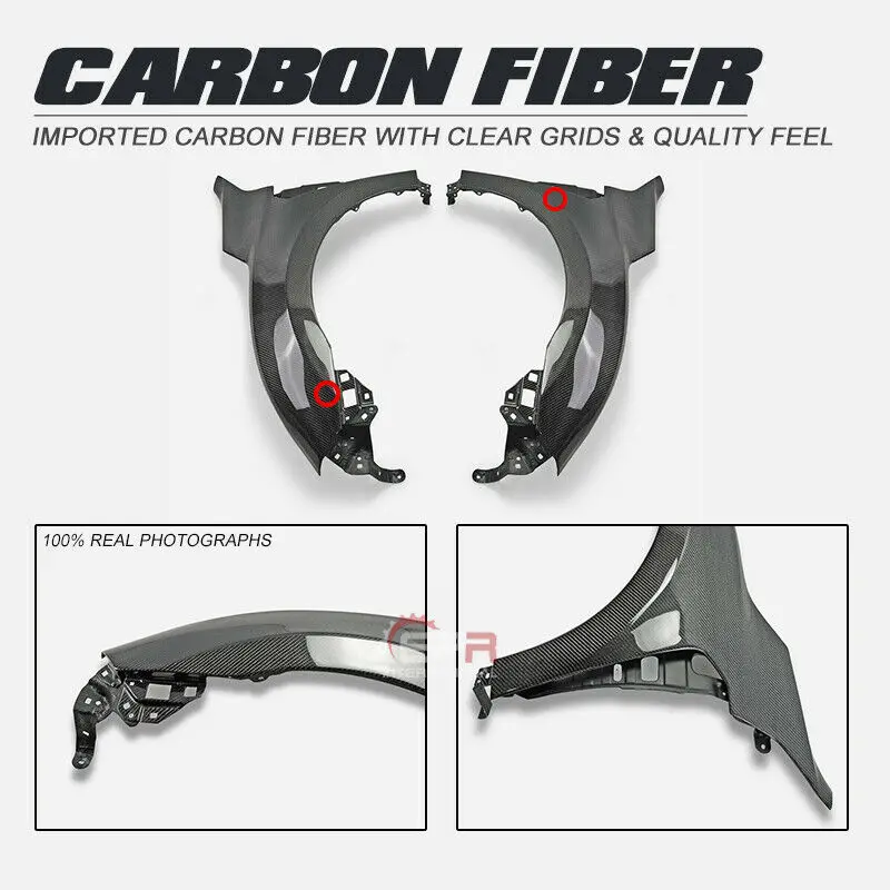 For Honda Civic FK8 Ty-R EPA Style Carbon Fiber Front Fender Mudguards Bodykits Trim Parts 2pcs Left and Right