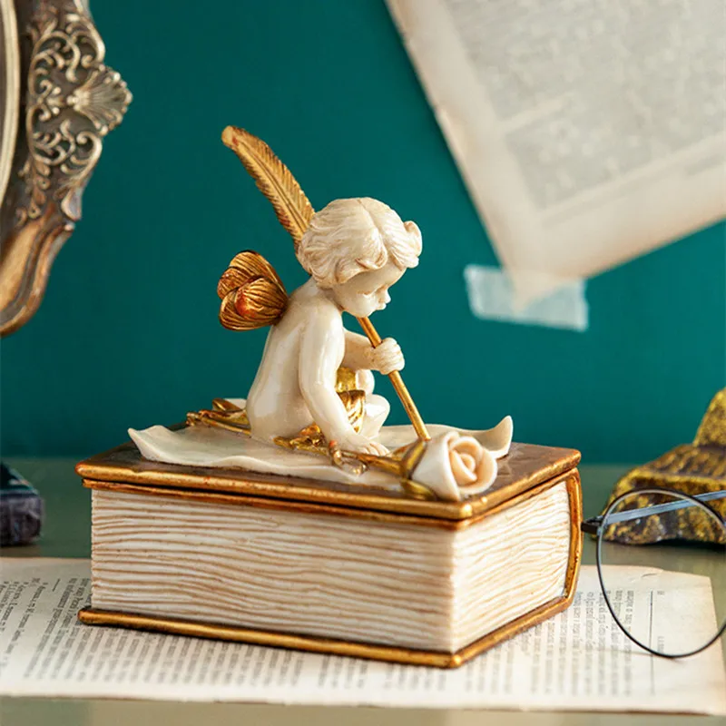 

Desktop ornaments Model Dressing table living room bedroom decoration Cute cartoon Jewelry storage box European retro style