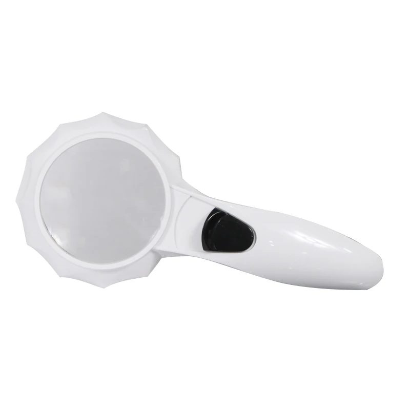 New Umbrella-Shaped Light Included Six LED Lights 6 Times Handheld Magnifying Glass Old People Reading and Reading 55H