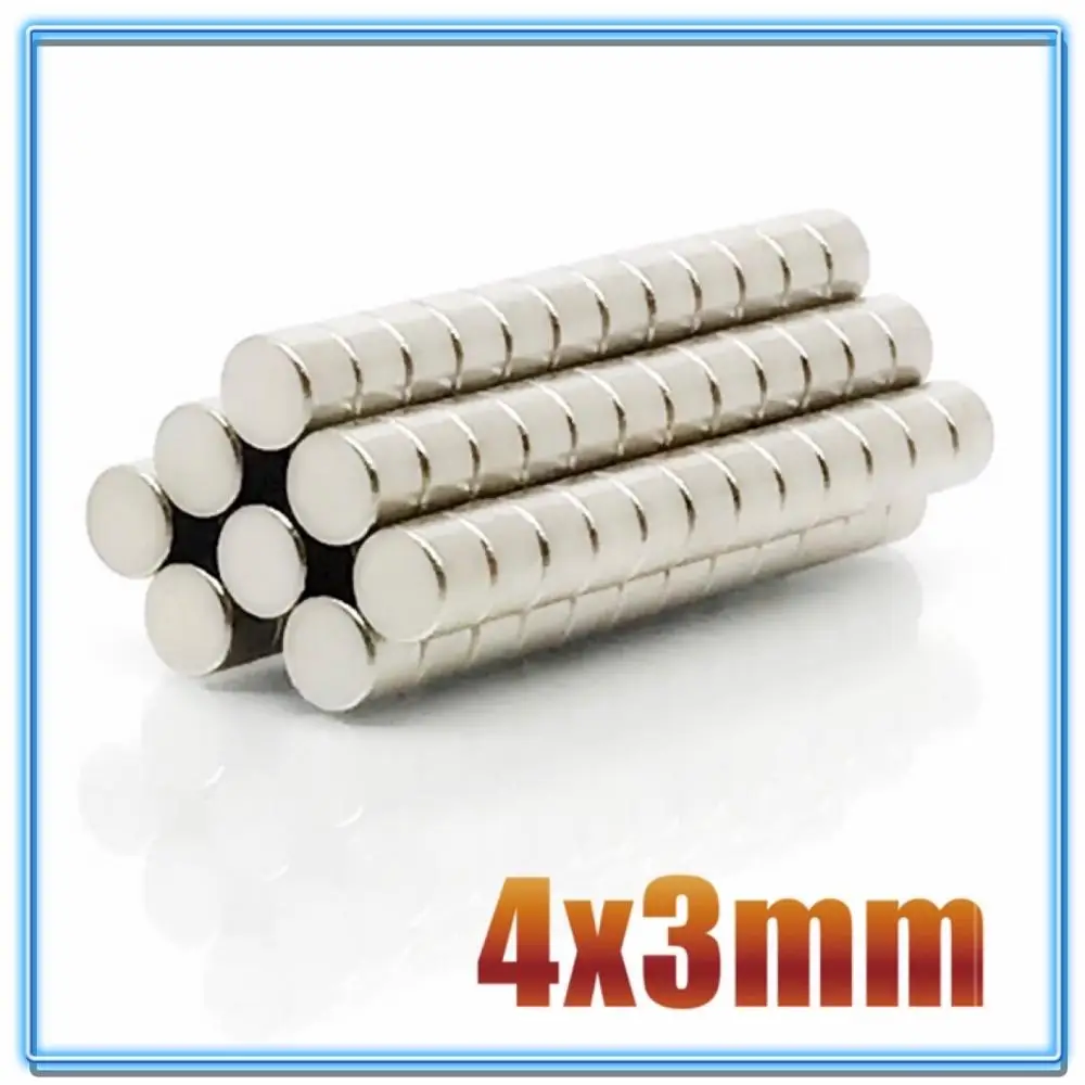 100 Stück Mini kleiner N35 runder Magnet 4x1 4x1,5 4x2 4x3 4x10 mm Neodym-Magnet Permanent NdFeB Superstarke leistungsstarke Magnete 4*2