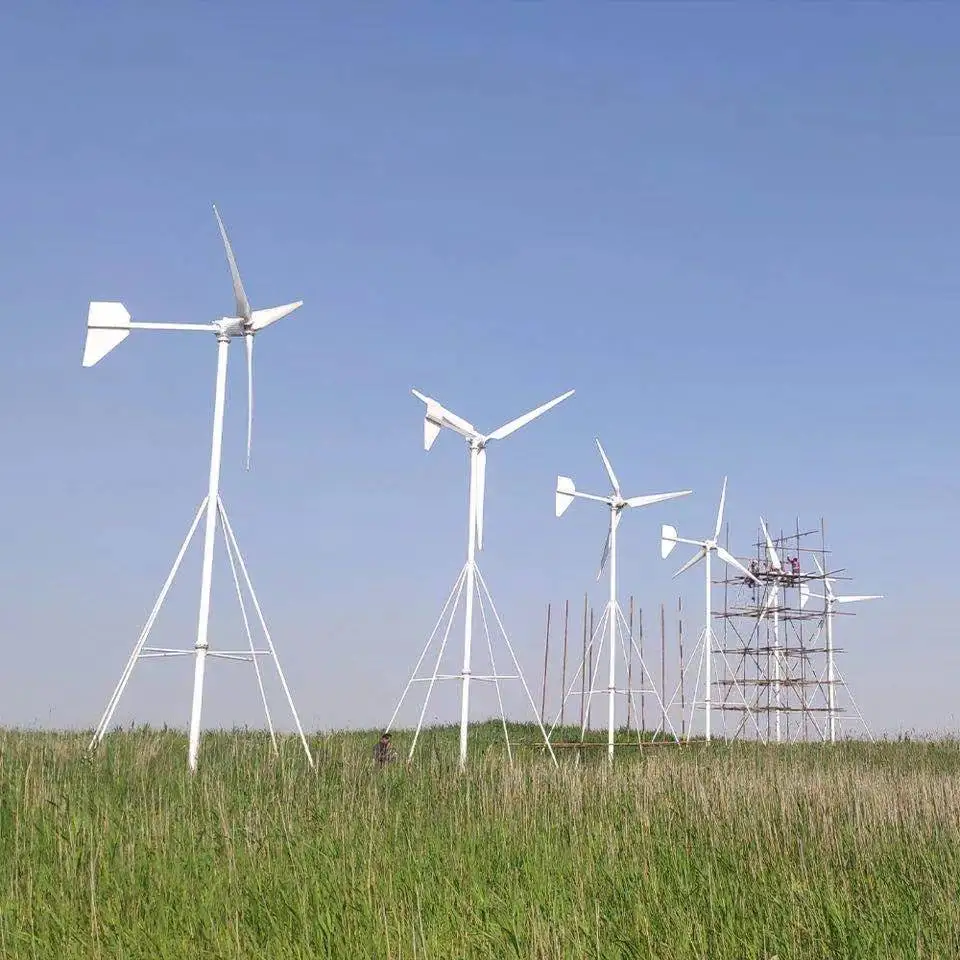 Wind Turbine 3KW 5KW 8KW 48V 12V 24V Horizontal Axis Windmill Energy Sources With On Grid Inverter For Home