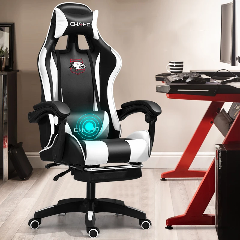 WCG Gaming Chair Computer Chair High-quality Gaming Chair Leather Internet LOL Internet Cafe Racing Chair Office Chair Gamer New