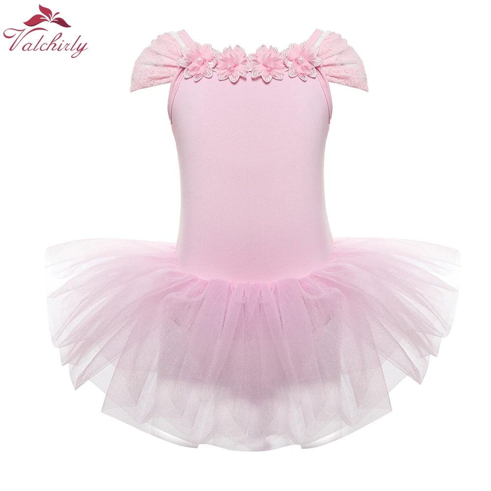 Nieuwe Kids Bloem Ballet Party Dance Wear Meisjes Ballerina Kant Danskostuum voor Peuter Kinderen