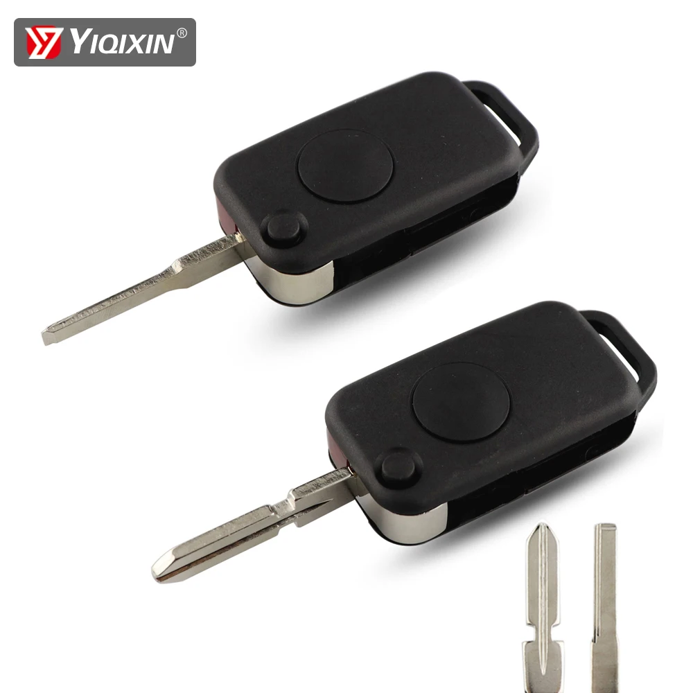 

YIQIXIN 1 Button Key Case For Mercedes Benz W168 W124 W202 W210 W211 W203 SLK A C E 1984-2004 Remote Car Key Shell Cover Folding