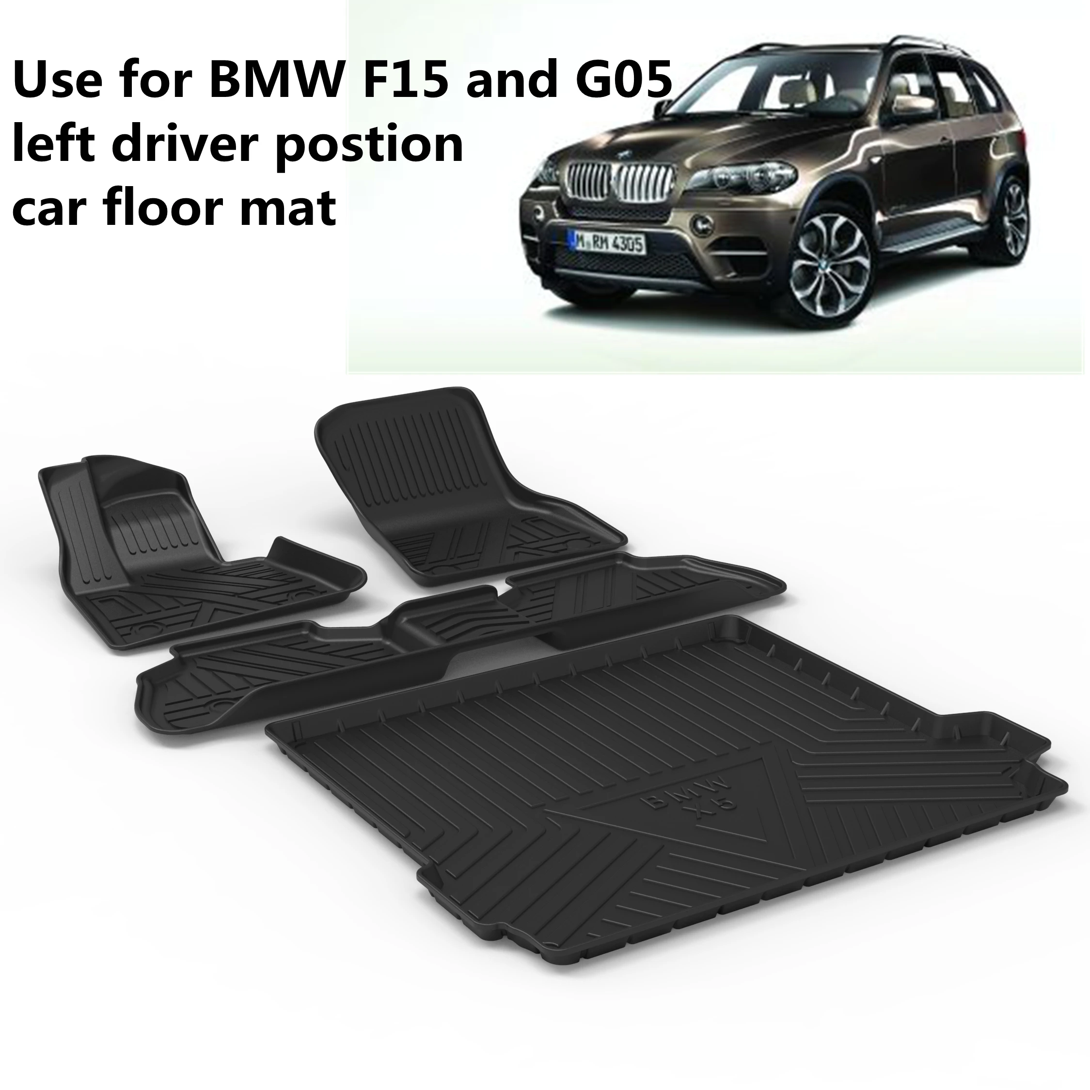 Use for BMW F15 G05 X5 car carpet All-Weather RHD car Floor Mat Trim to Fit For BMW X5 G05 F15 waterproof trunk mat X5 floor mat