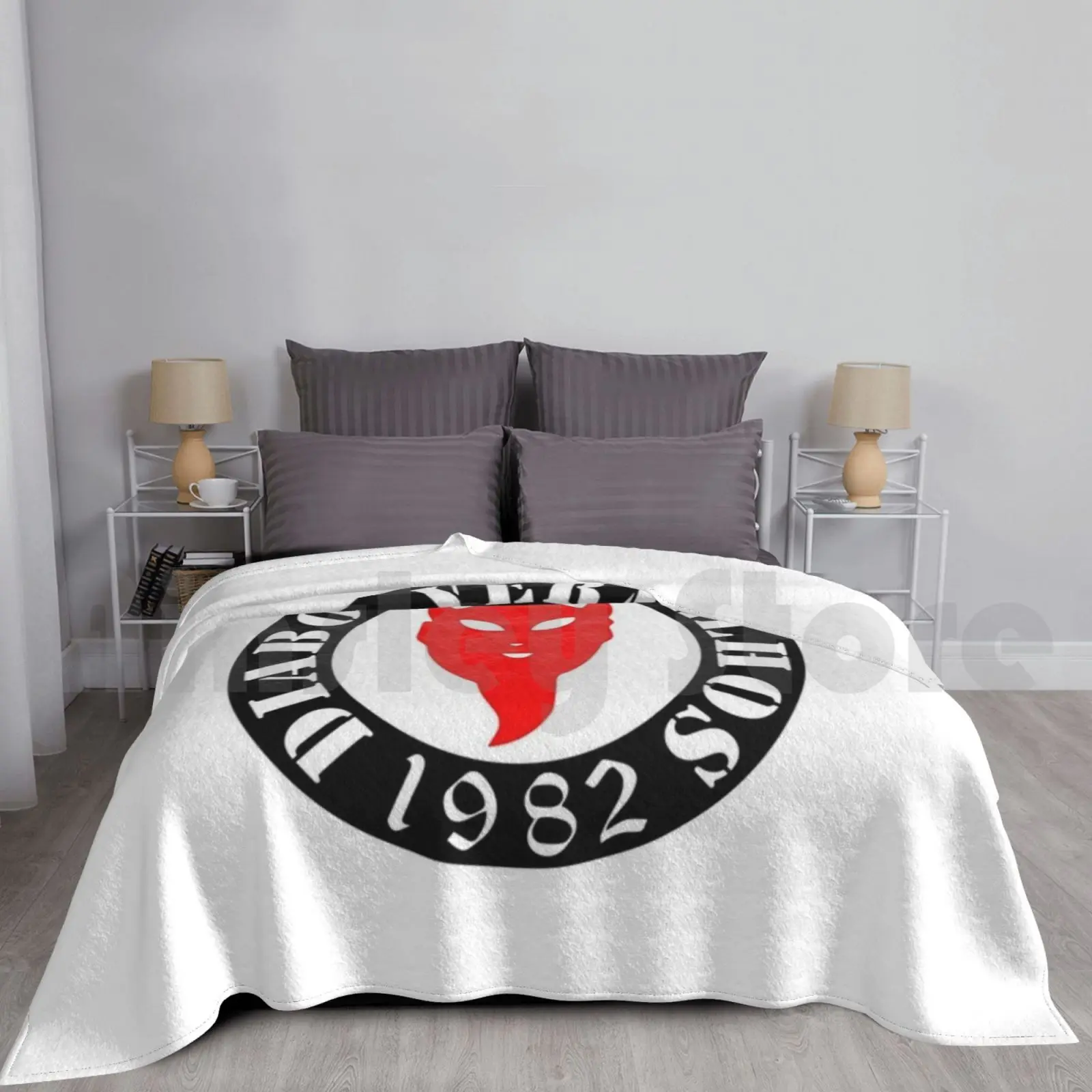 Flag Diabos Vermelhos Blanket For Sofa Bed Travel 1904 Sempre Diabos Vermelhos Eusebio Fan