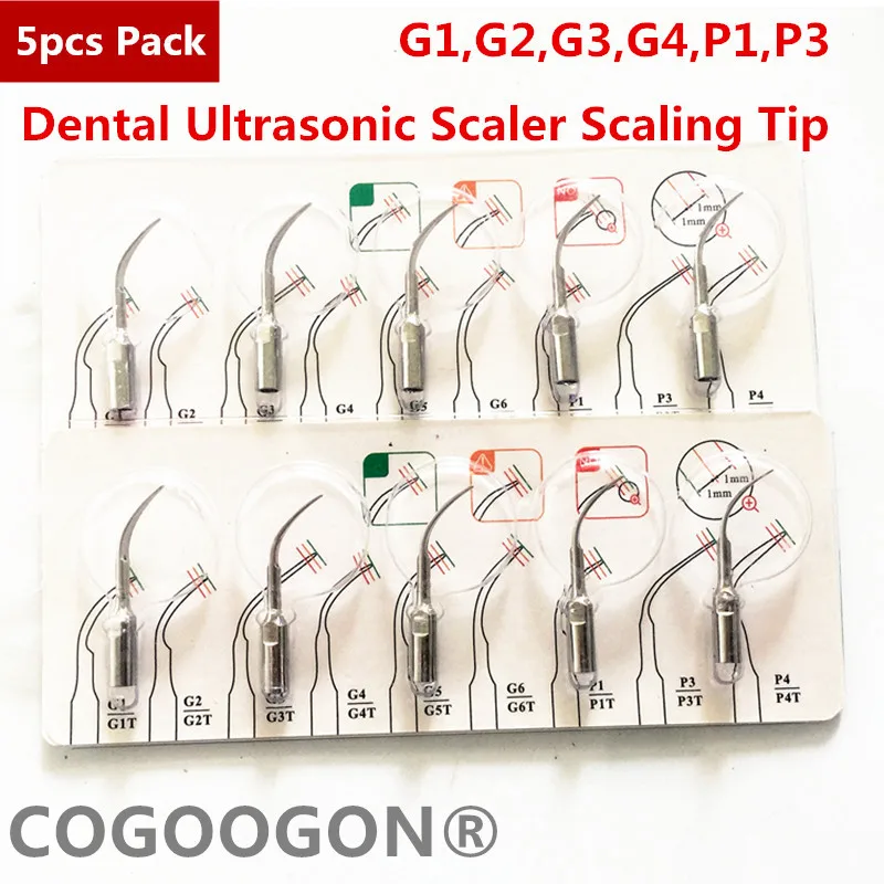 5 sztuk G1,G2,G3,G4,P1,P3 skaler dentystyczny porady Fit EMS dzięcioł skaler ultradźwiękowy rękojeść stomatologiczny skaler ultradźwiękowy skaler ultradźwiękowy skalowanie wskazówka