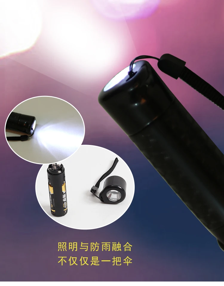 2 stks/partij Regenboog kleur Paraplu LED Lichtgevende Transparante Paraplu Met Zaklamp flitslicht Zaklamp show buikdans prop