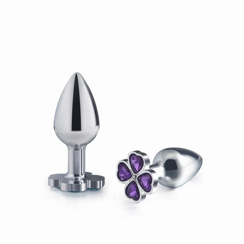 Small medium large set huge four leaf cover Metal Anal plug jewelry butt beads dildo insert BDSM vaginal Sex toy for men women