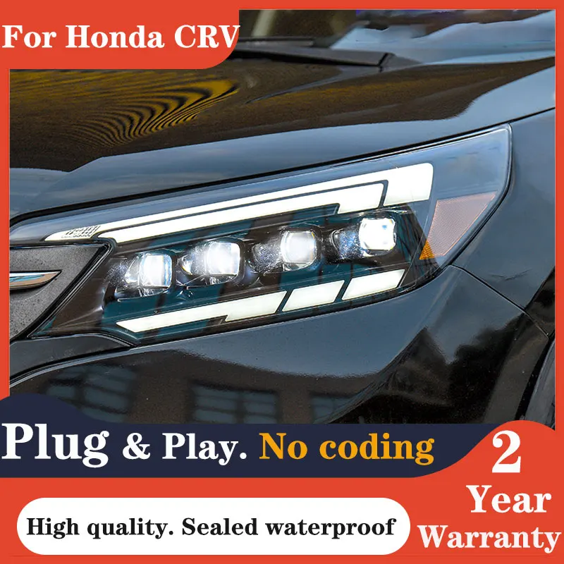 Car lamps For  Honda CRV 2012-2014 Headlights DRL Day Running Light LED Bi Xenon Bulb Fog Lights Car Accessory CR-V Head Lamp