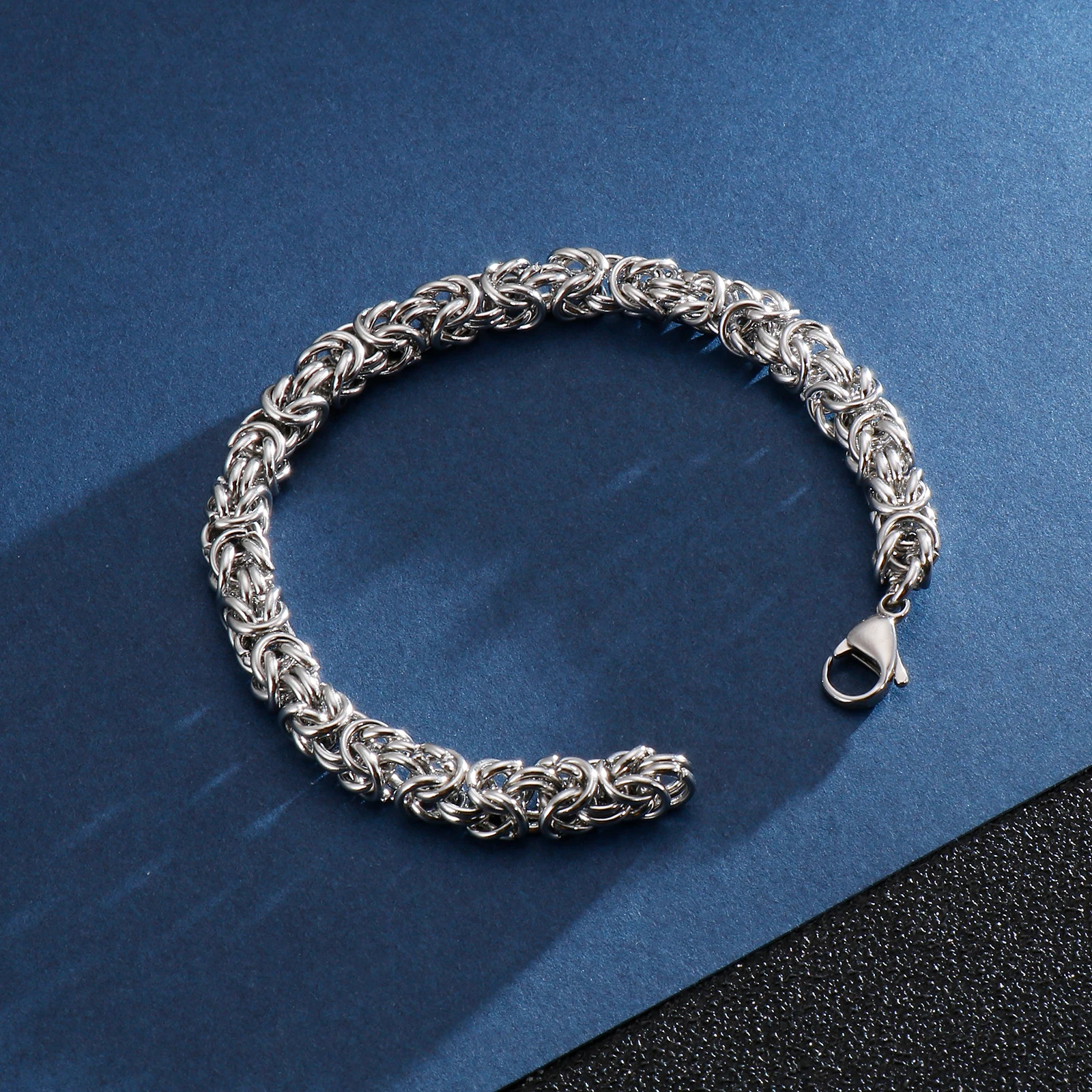 6/7/8mm Men's Bracelets Stainless Steel Link Chain Bracelet Armband Jewelry Silver Color Twisted Men Bracelet Party Gift Jewelry