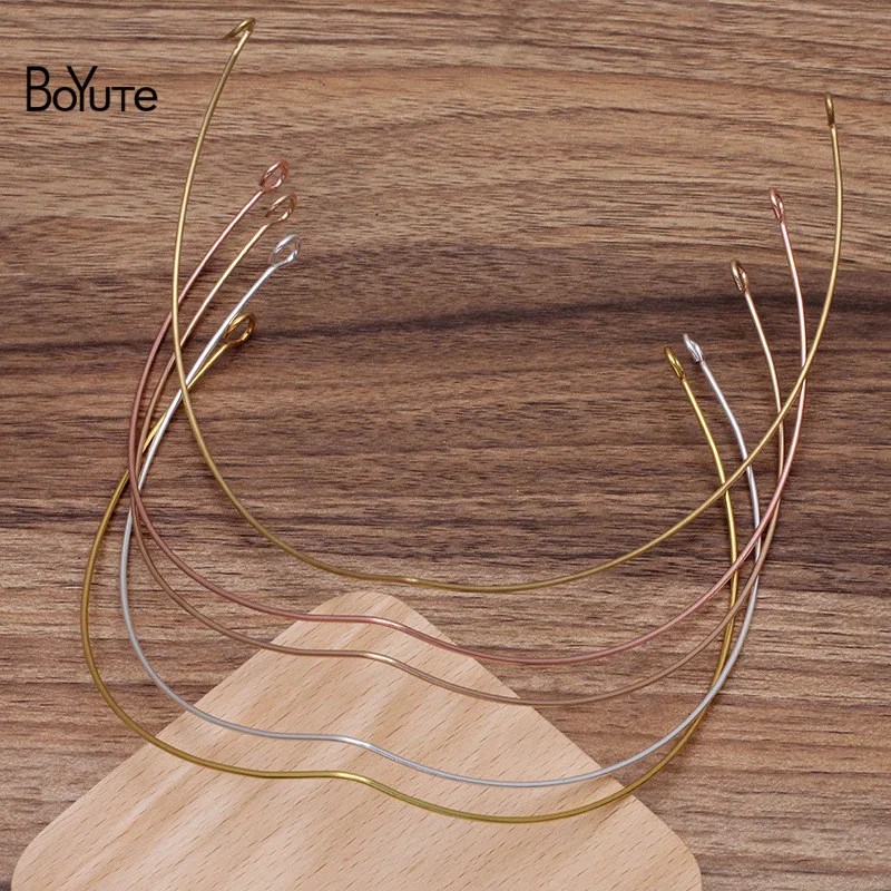 BoYuTe (20 Pieces/Lot) 130*1.5MM Heart Shape Collar Diy Metal Brass Choker Necklace Jewelry Accessories