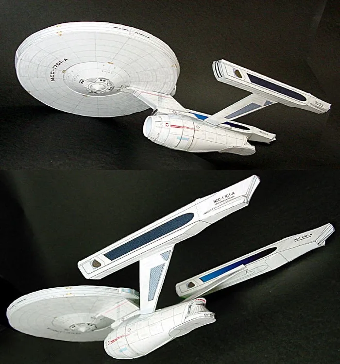 Star Trek U.S.S. Enterprise NCC-1701-A KIT modello di carta artigianale fai da te puzzle giocattolo fatti a mano