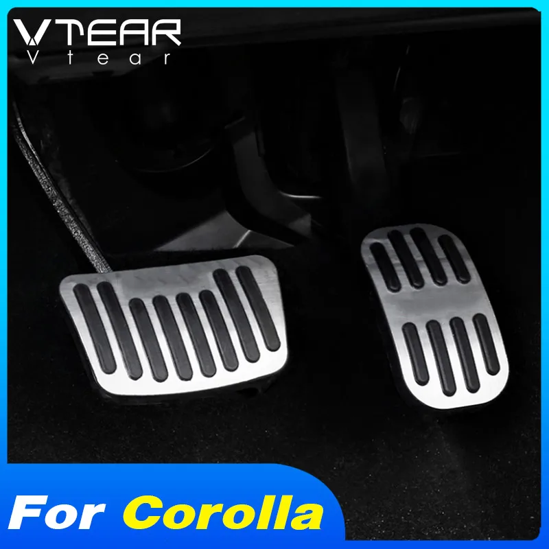 Vtear Gas Pedal Brake Cover Interior Accessories Car Footrest Accelerator Pad Decoration Parts For Toyota Corolla Sedan 2023