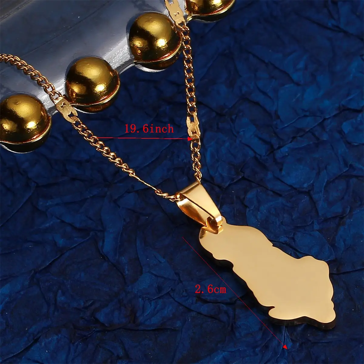 Stainless Steel Fashion Albania Map Pendants Necklaces Shqiperise Charm Jewelry