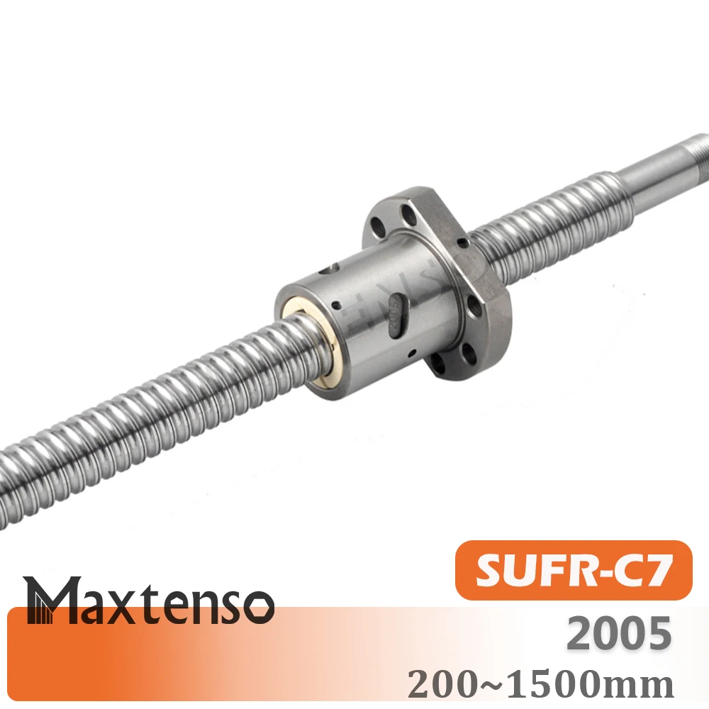 

MAXTENSO RM2005 Ballscrew SFUR2005 250 300 350 400 450 500 550 600 650 1000 1500mm Roller Screw End Machining Single Ball Nut