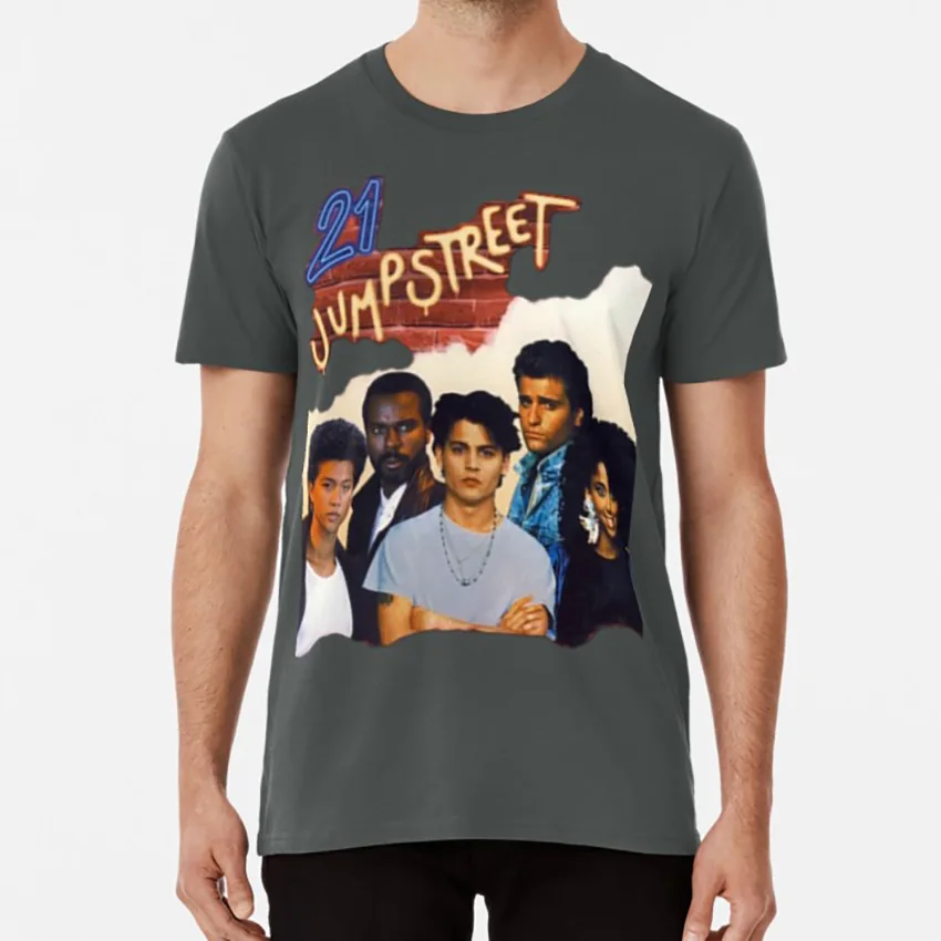 21 Jump Street Cast T Shirt 21 80s Amerikanischen Cop Zeigen Doug Penhall Johnny Depp Judy Hoff Jump Straße offizier Tom Hanson