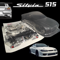 RC 1/10 Coppermix Silvia S15 PVC Bodyshell 260mm Wheelbase With Lampshade and Spoiler For 1/10 RC Turing Drift