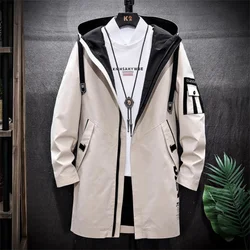 2021 Autumn Jacket Men's Clothing Spring Casual Long Bomber Jacket Streetwear Men Windbreaker Black Japan Style Fashion Coats