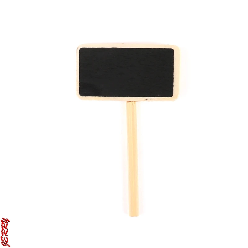 10/50 pces mini placa de mensagem universal de madeira quadro negro portátil casamento festa decoração peças decorativas