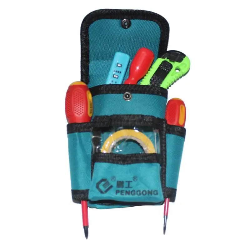 Multi-pockets Tool Bag Waist Pockets Electrician Tool Bag Oganizer Carrying Pouch Tools Bag Belt Waist Pocket Case 53 x 13x 2 cm