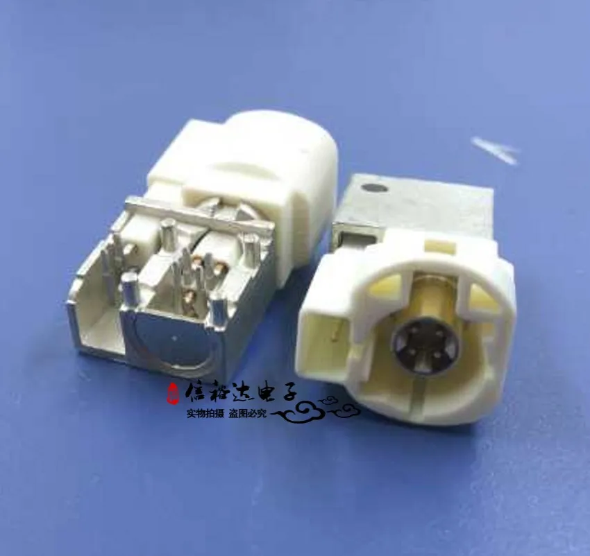 Original New 100% HSD4+2 car board end wiring harness male plug connector B Type white 2GHZ