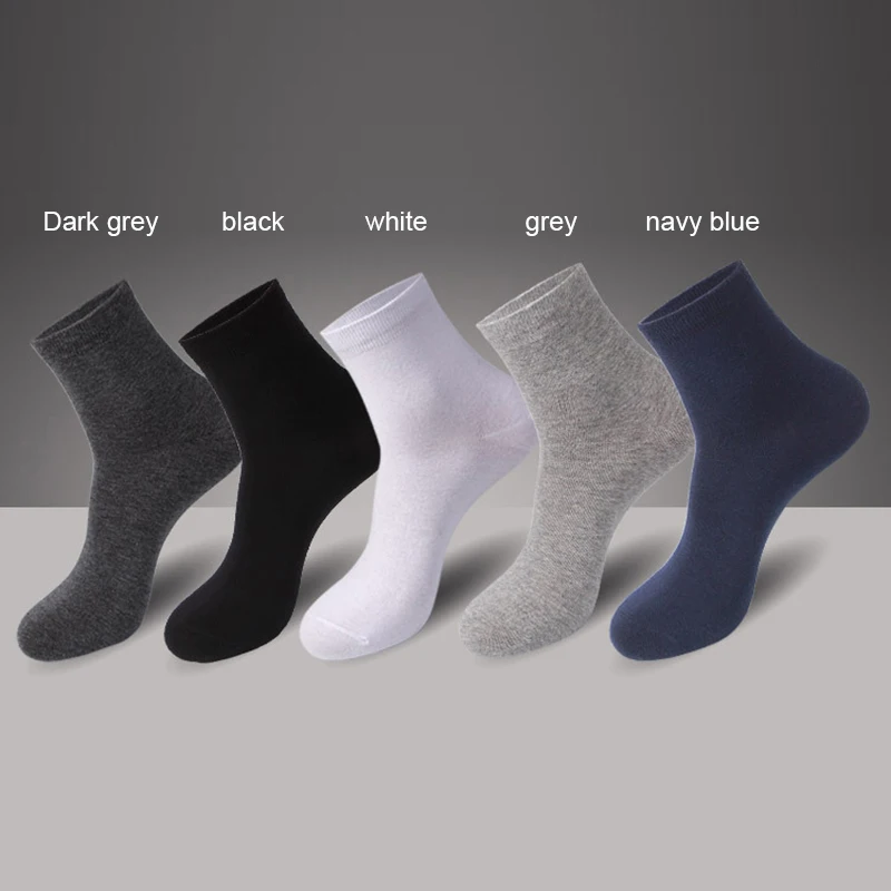 10 Pairs/Lot High Quality Men\'s Socks Black Business Cotton Socks Breathable Soft Regular Thickness Four Season Male Gifts Sox