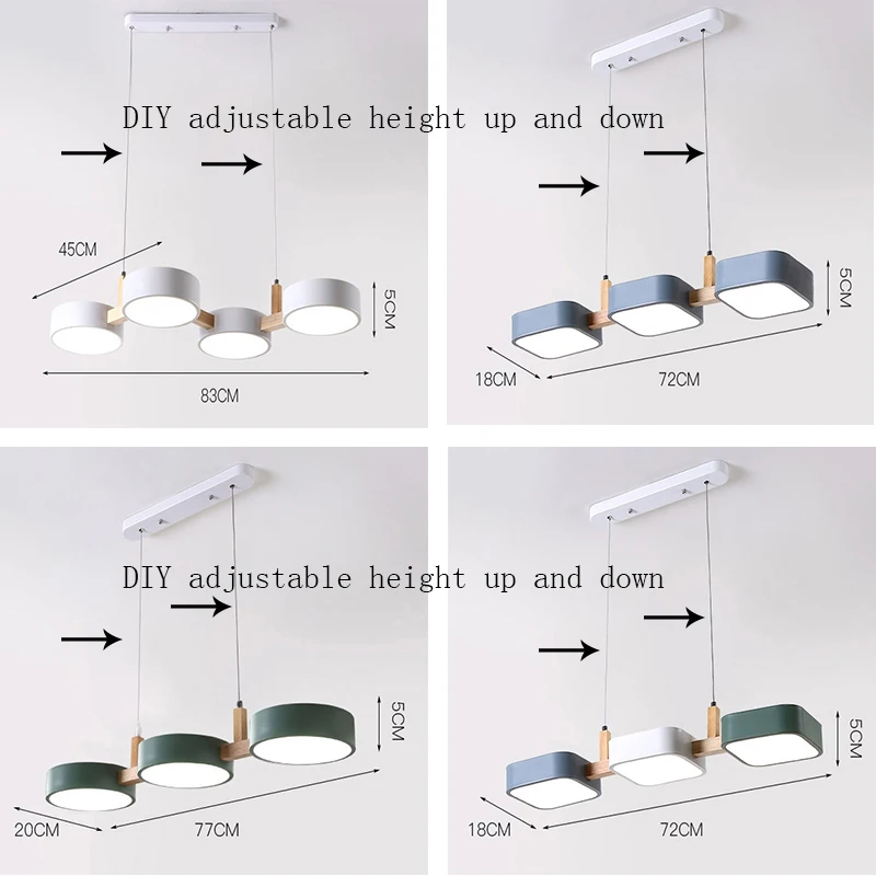 Lámpara colgante Led moderna para comedor, candelabro de techo de estilo minimalista, luz colgante decorativa para cafetería y Bar, candelabro de