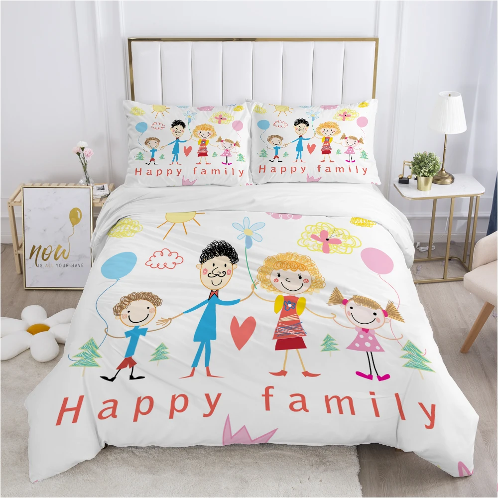 Children Bedding set for Kids Baby Child 140x200 200x200 Quilt/Blanket Duvet Cover Set Pillowcase Bed linens Single rainbow