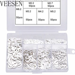300Pcs M2.2 M2.7 M3.2 M4.2 M5.2 M6.2 Single Head Brass Soldering Terminal Circular Welding Washer Sheet Lug Kits