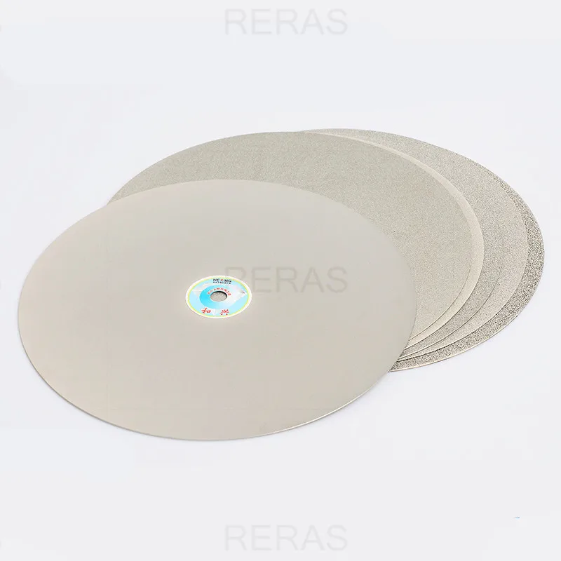 

12" inch 300mm Grit 46-2000 Diamond Grinding Disc Abrasive Wheels Coated Flat Lap Disk Jewelry Tools for Stone Gemstone Glass