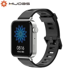 For Xiaomi Mi Watch Silicone Strap With Connector Watch Band Bracelet Perfect Match Silicone Replacement Mi Watch Accessories
