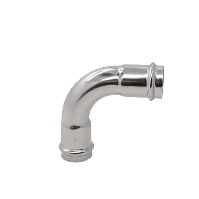 

Compression type stainless steel pipe fittings 90 degree clamping elbow equal diameter clamping elbow thin wall water pipe clamp