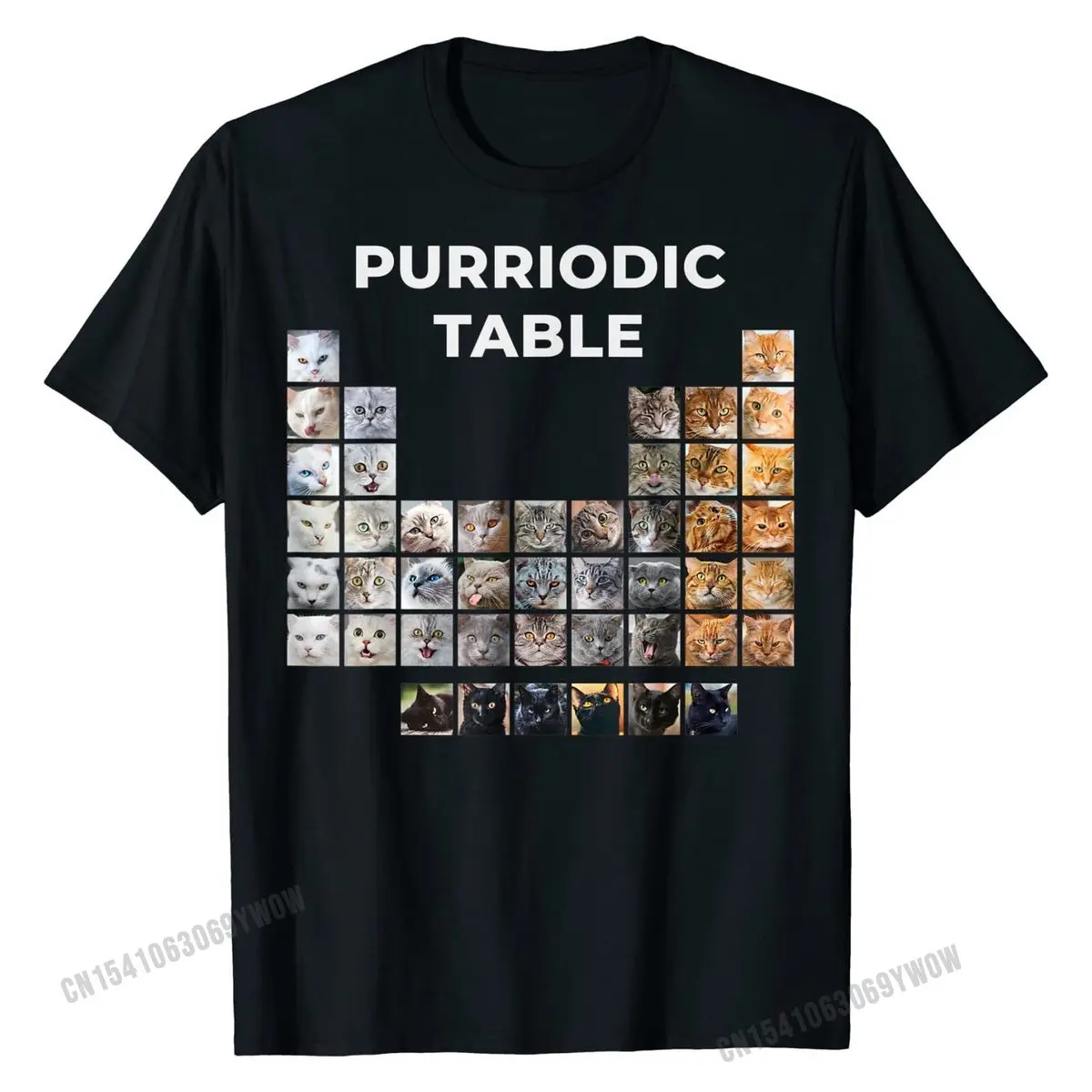 Funny Cat Chemistry Pun Periodic Table Gift For Men Women T-Shirt Fashion Mens T Shirt Cotton Tops Shirts Design