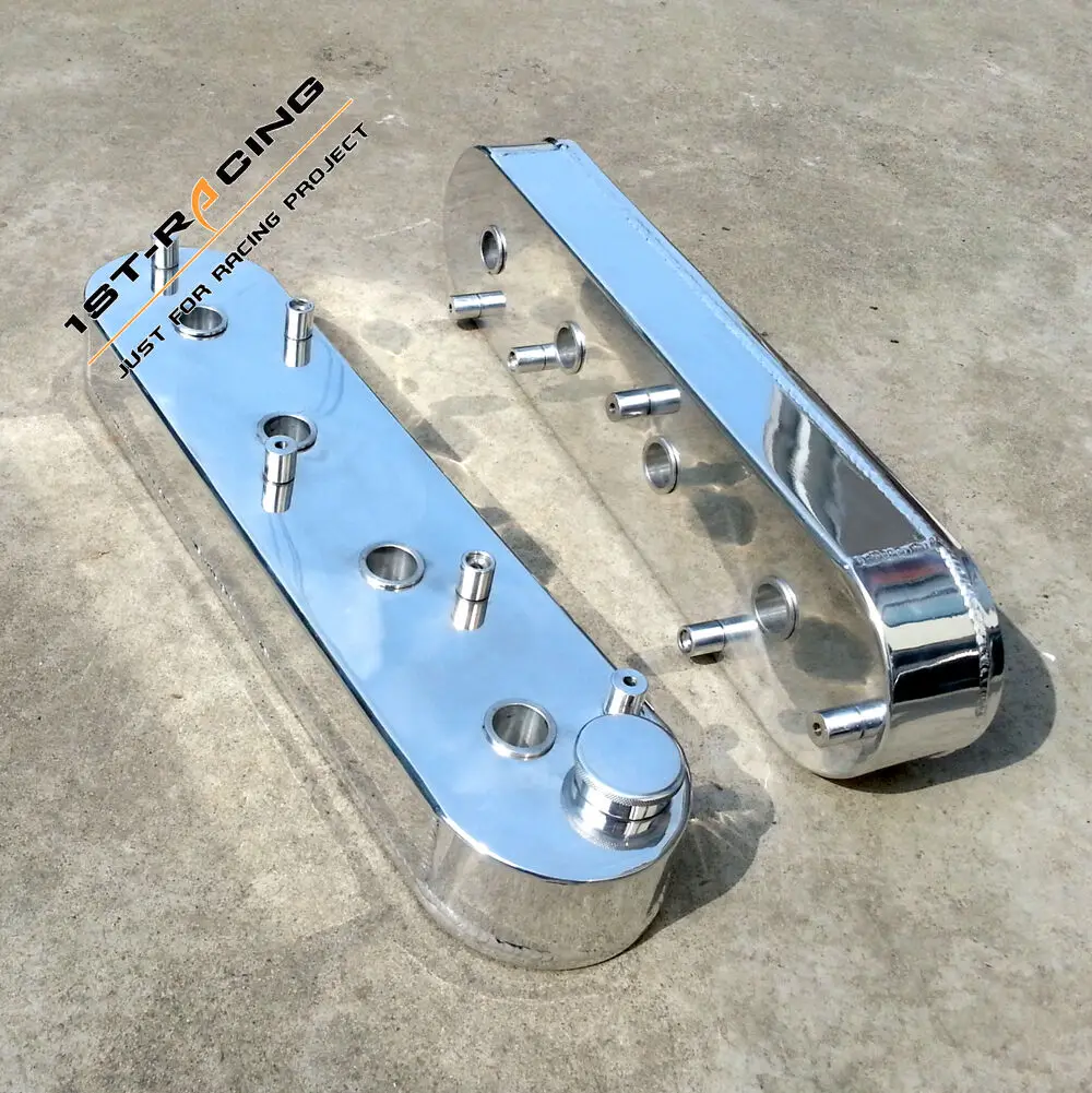 FOR Chevy LS1 LS2 LS6 Fabricated Aluminum Valve Covers Tall Polished w/ Coil Mounts