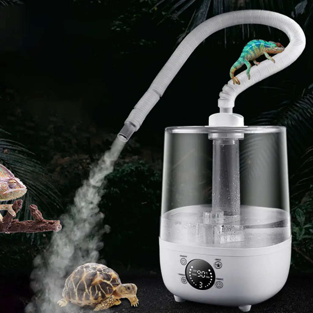 Automatic Mist Fogger Lizard Tortoise Herp Chameleon Reptile Humidifier Vivarium Amphibians Terrariums with Extension Hose