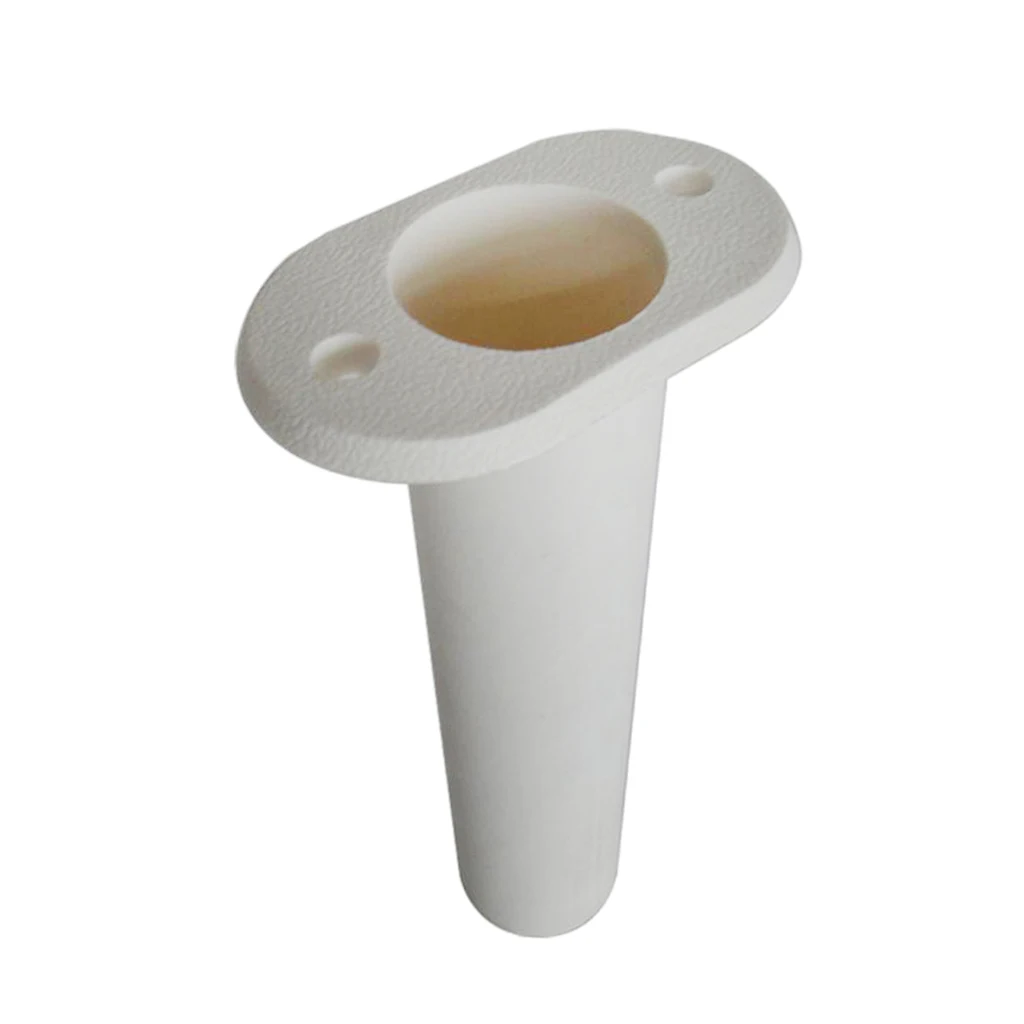 Marine Kayak Canoe Boat Plastic Nylon White Fishing Rod Holder 90°