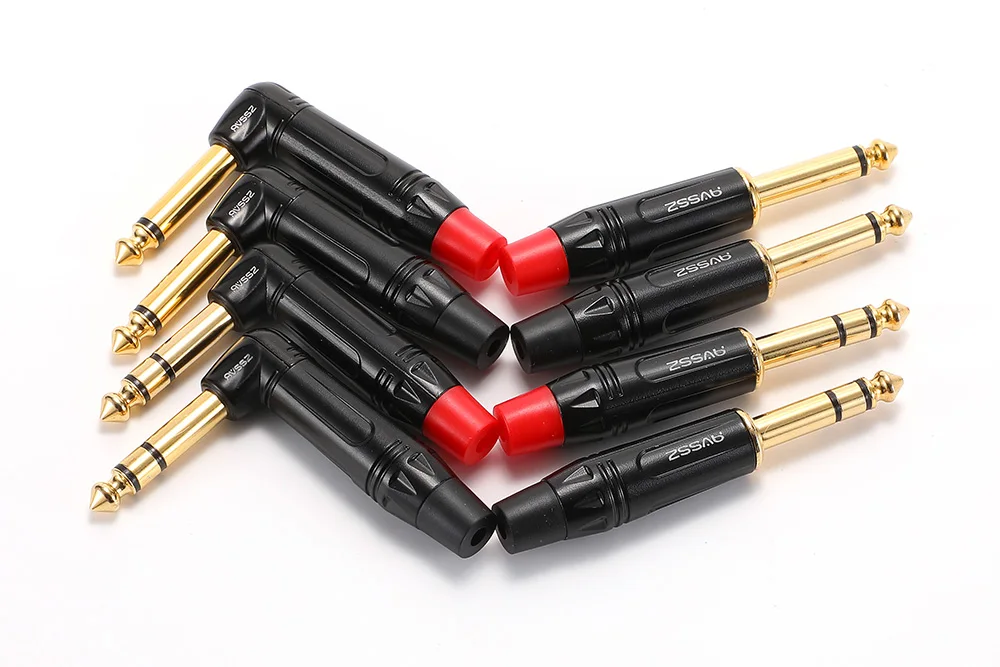 6,35/6,5 TS Mono TRS Stereo 2/3 Kern Schweißen Stecker Gitarre Kabel Musical Instrument Audio Mikrofon Kabel Gerade kopf Ellenbogen Stecker – Detail 25
