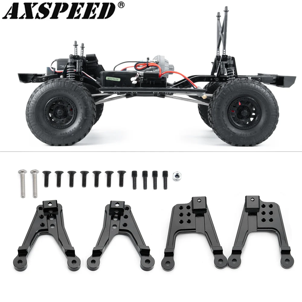 AXSPEED RC Car Rear & Front Shock Damper Towers Mount Kit Suspension Connection for 1/10 RC Crawler SCX10 II 90046 Upgrade Parts